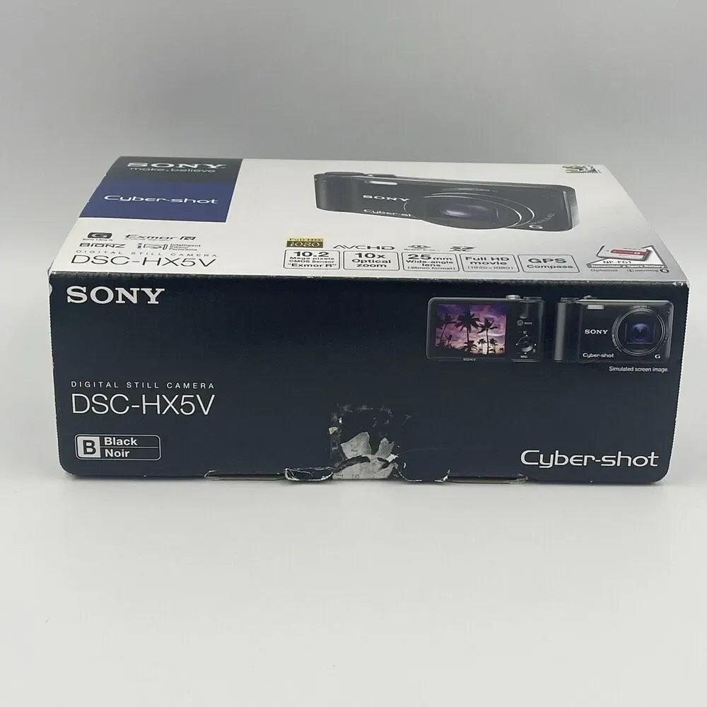 Sony Cyber-shot DSC-HX5V 10.2MP Digital Camera - Black (Full Box & Accessories)